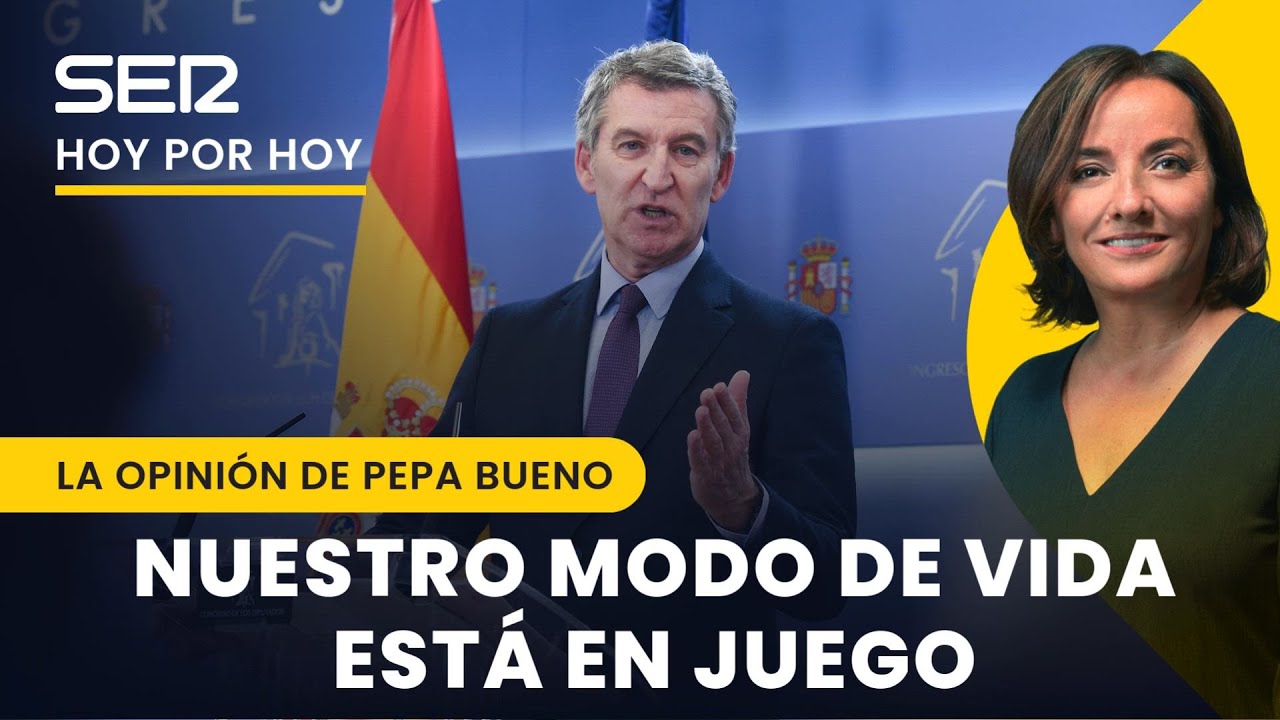 Foto de archivo. Cadena Ser. El líder del PP, Alberto Núñez Feijóo y la periodista, Pepa Bueno. 
