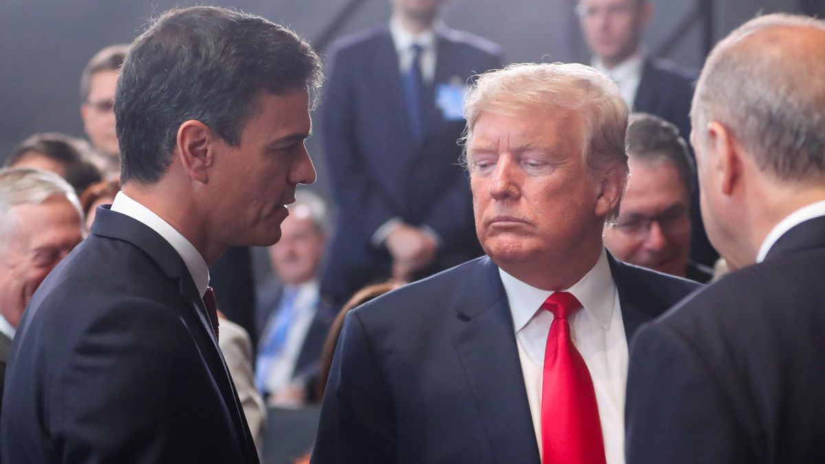 Pedro Sánchez y Donald Trump.