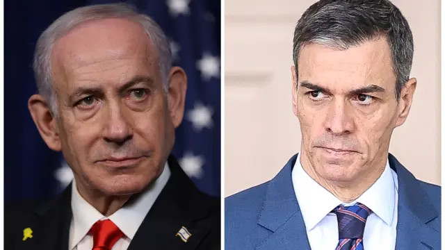 Netanyahu, Primer Ministro de Israel, y Pedro Sánchez, presidente del Gobierno de España.