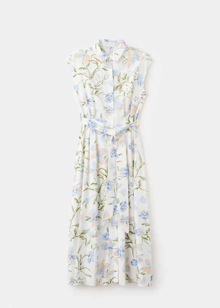 Vestido camisero estampado primavera/verano 2026 de Mango