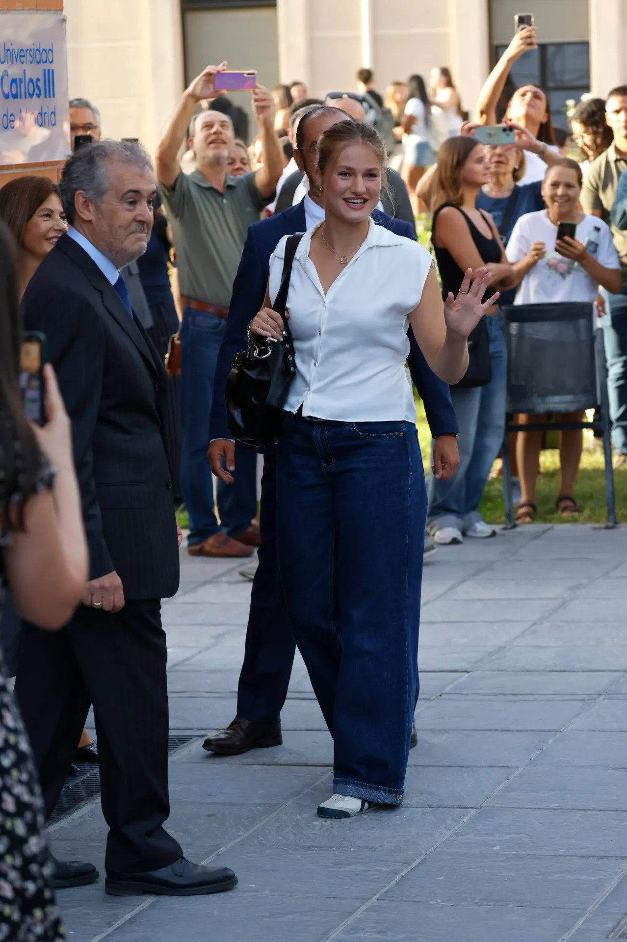 Princesa de Asturias, Leonor de Borbón, en su primer día en la Universidad Carlos III de Madrid.